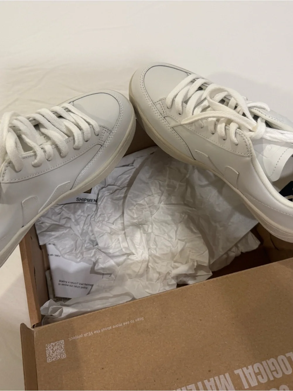 Veja white  shoes with White Logo brand new